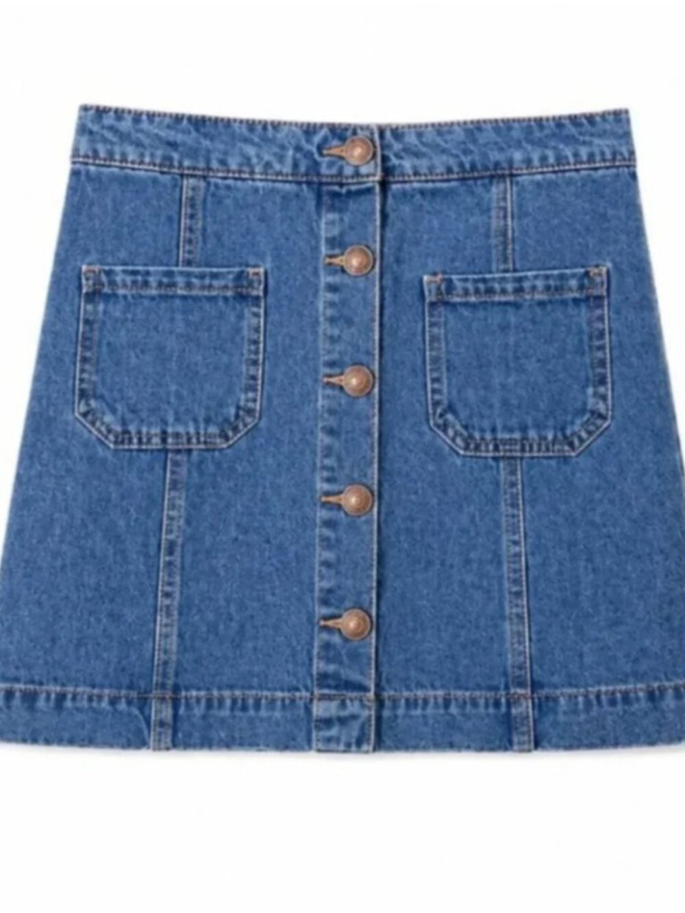 Forever 21 Jean Mini Skirt - Button Front
